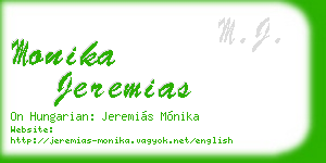 monika jeremias business card