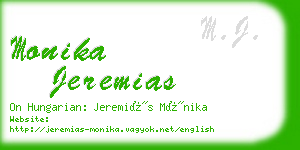 monika jeremias business card